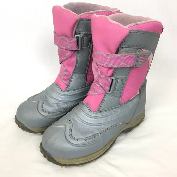 L.L. Bean Other - SOLD LL Bean Snow Boots Youth Girls 4 Pink Gray